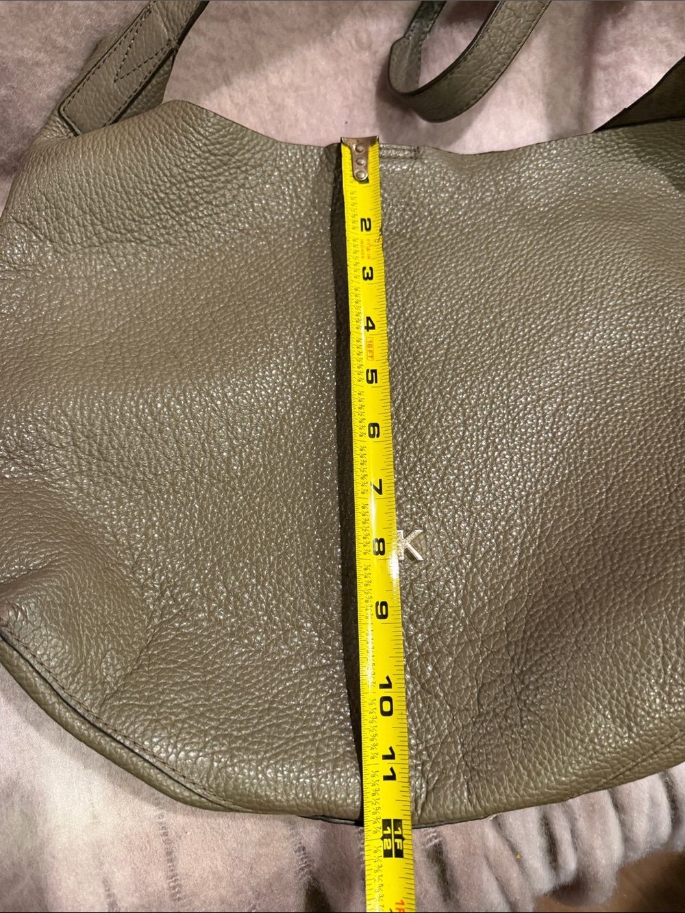Michael Kors Pebbled Olive Shoulder Hobo Bag - Picture 9 of 10